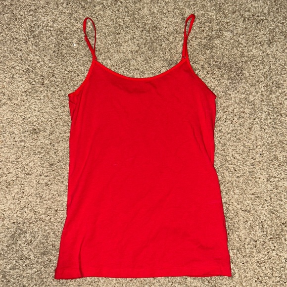 RED skintight cami tank - Picture 1 of 3
